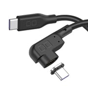 マグネットシリコンケーブル L字型 USB-C to USB-C 1m PD100W対応 ブラック CIO-SLLMG-CC1-BK