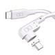 マグネットシリコンケーブル L字型 USB-C to USB-C 1m PD100W対応 ホワイト CIO-SLLMG-CC1-WH