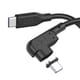 マグネットシリコンケーブル L字型 USB-C to USB-C 2m PD100W対応 ブラック CIO-SLLMG-CC2-BK