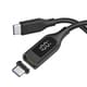 マグネットシリコンケーブル USB-C to USB-C 1m ディスプレイ表示付き PD100W対応 ブラック CIO-SLMG-SC-CC1-BK
