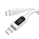 マグネットシリコンケーブル USB-C to USB-C 2m ディスプレイ表示付き PD100W対応 ホワイト CIO-SLMG-SC-CC2-WH