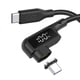 マグネットシリコンケーブル L字型 USB-C to USB-C 2m ディスプレイ表示付き PD100W対応 ブラック CIO-SLLMG-SC-CC2-BK
