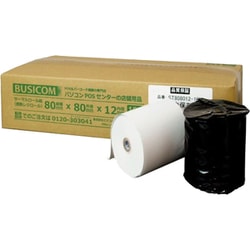 レシートプリンター用 サーマルロール紙 80mm幅 80×80×12 （10巻） 中保存 ST808012-10N