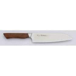 天然木（柄）三徳包丁 ウォルナット 180mm NRB001-W