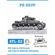 ATL-002 1/35 III号戦車（A-G用）/IV号戦車（A-D用） 履帯 [プラモデル用パーツ]