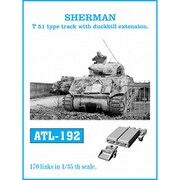 ATL-192 1/35 WWII アメリカ M4シャーマン用 T51型 履帯 ダックビル付 [プラモデル用パーツ]