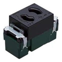 WN1061B [アドバンスシリーズ 埋込シングル抜け止めコンセント ブラック]