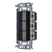 WNSS50424B [SO-STYLE 埋込スイッチセット スイッチE、C、E マットブラック]