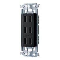 WTL13033MB [SO-STYLE 埋込トリプルコンセント 金属枠付 マットブラック]
