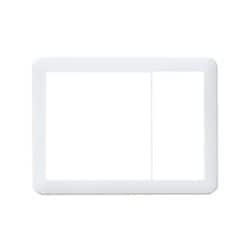 WTC7123W [コスモシリーズワイド21 ラウンド用スイッチプレート 2連接穴用+1連用 ホワイト]