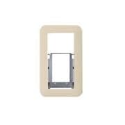 WTC7512F [コスモシリーズワイド21 ラウンド用簡易耐火スイッチプレート スイッチ1+コンセント2用 ベージュ]