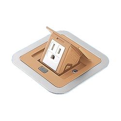 DU1302F [住宅用F型アップコン角型 アース付1個口 ブラウン（ナチュラルバーチ）]