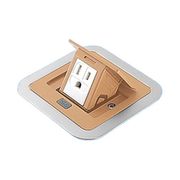 DU1302F [住宅用F型アップコン角型 アース付1個口 ブラウン（ナチュラルバーチ）]