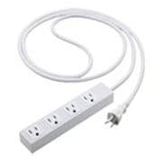 S-OAタップ 接地15A形 4コ口 1mコード付 マグネット付 マットホワイト WCHS2514MW