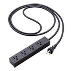 S-OAタップ 接地15A形 4コ口 3mコード付 マグネット付 マットブラック WCHS2534MB