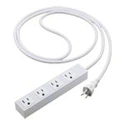S-OAタップ 接地15A形 4コ口 5mコード付 マグネット付 マットホワイト WCHS2554MW