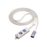 ハーネス用OAタップ 2コ口抜け止めアース付電源表示ランプ付 5M パープル WFA66527V