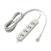 マグネット付 OAタップ 接地15A抜け止め形4コ口 電源表示付 3M グレー WCH24343H