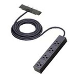 パナトラック F型Sタップ 4コ口 接地2P 15A 125V マグネット付 マットブラック NE23140MB