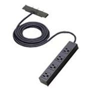 パナトラック F型Sタップ 4コ口 接地2P 15A 125V マグネット付 マットブラック NE23140MB
