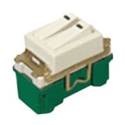 WN5121 [フルカラー 埋込ツインスイッチB 片切 ネームなし]
