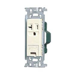 WN1931 [フルカラー 15A・20A兼用埋込アースターミナル付接地コンセント フラット型]