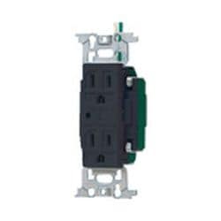 WN13185AK [フルカラー医用アース付ダブルコンセント 通電ランプ付 チョコ]