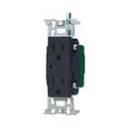 WN13185AK [フルカラー医用アース付ダブルコンセント 通電ランプ付 チョコ]