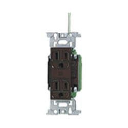 WN1318AK [フルカラー医用アース付ダブルコンセント チョコ]
