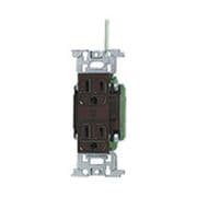 WN1318AK [フルカラー医用アース付ダブルコンセント チョコ]