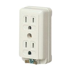 WK3005 [アースターミナル付接地ダブルコンセント 送り端子付 125V]