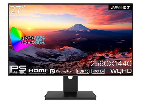 ヨドバシ.com - JAPANNEXT ジャパンネクスト 液晶モニター/27型/WQHD（2560×1440）/IPSパネル/非光沢/HDR対応/HDMI  DP 4辺フレームレスモデル JN-27i4FLQR 通販【全品無料配達】