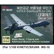 TF-B03C 1/100 現用 北朝鮮空軍 セッビョル-9 汎用攻撃ドローン デカールセット （キネティック/スカンクモデルMQ-9用） [プラモデル用品]