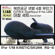 TF-B04A 1/48 現用 北朝鮮空軍 セッビョル-4 戦略偵察ドローン デカールセット （キネティック/スカンクモデルRQ-4用） [プラモデル用品]