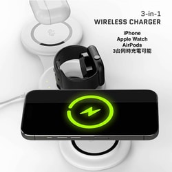 NRG Station 15W急速充電対応 3in1 折りたたみ式 MagSafe ポータブルチャージャー GHONRGST01