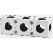 NB-3P W [猫用 箱型紙製遊具 BOX トンネルセット 白壁]