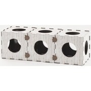 NB-3P BR [猫用 箱型紙製遊具 BOX トンネルセット 木目]