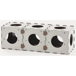 NB-3P GR [猫用 箱型紙製遊具 BOX トンネルセット コンクリート]