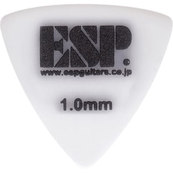 ピック 100枚入り ポリアセタール トライアングル 1.0mm ホワイト（滑り止めロゴ仕様） PD-PS10 WH