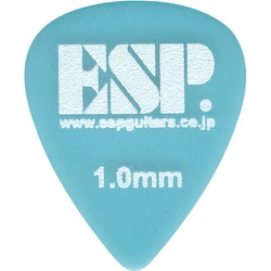 ピック 100枚入り ポリアセタール ティアドロップ 1.0mm スカイブルー（滑り止めロゴ仕様） PT-PS10 SB