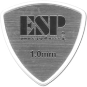 ピック 100枚入り セルロース トライアングル 1.0mm シルバー(ヘアライン仕様) PD-HL10 SIL