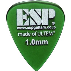 ピック 100枚入り ウルテム ティアドロップ 1.0mm グリーン PT-PSU10 GR