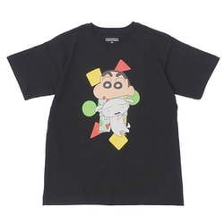 22863167 クレヨンしんちゃん しんちゃん＆シロ Tシャツ BLACK Mサイズ [キャラクターグッズ]