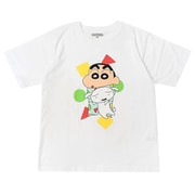 22863167 クレヨンしんちゃん しんちゃん＆シロ Tシャツ WHITE 3Lサイズ [キャラクターグッズ]