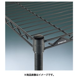 （美品）エレクター　 スチールラック ブラック ホームエレクター 4段ラック ブラック 高さ1000mm 奥行350mm