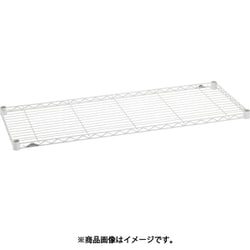 B1460W1 [ベーシックシリーズ ワイヤーシェルフ W1500xD350mm ホワイト 収納ラック]