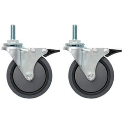 ベーシックシリーズ エラストマーキャスター ストッパー付75mm （2個入） BDRS75