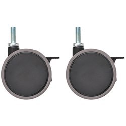 ベーシックシリーズ 双輪キャスター ストッパー付75mm ブラック （2個入） BDRS75EBKG