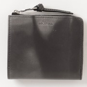 本革 短財布 二つ折り イタリアンマーブルレザー コンパクトウォレット ブラック SW-70102BK