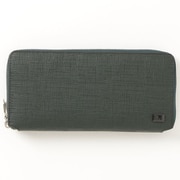 本革 長財布 カレッジシリーズ ラウンドファスナーロングウォレット パスケース付き グリーン SW-39600GRE